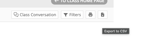 Example Export to CSV button
